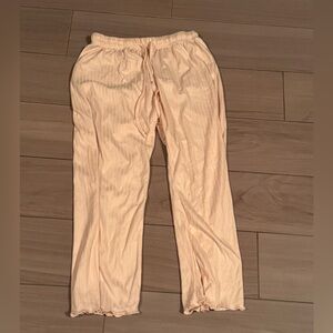 Cozy couture Cream Drawstring Lounge Pants MEDIUM